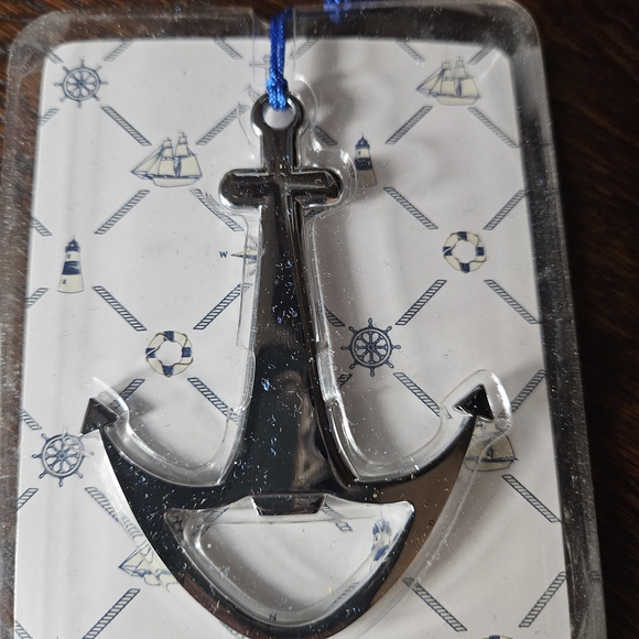 Silver Anchor Wall Ornament - Picture 3 of 5